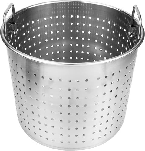 Pasta Cooker Basket,1pcs Colander Stainless Steel Stock Pot Strainer Basket Insert Seafood Boil Pot Crawfish Crab Steamer Pot Stainless Steel Pasta Cooker for Home Restaurant Kitchen Frying pan Pot
