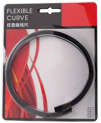 WLNEXT Kurvenlineal, flexibles Kurvenlineal, biegbares Lineal, flexibles Lineal, Zeichnen, Nählineal, 30 cm/40 cm/50 cm/60 cm/75 cm/90 cm zum Zeichnen