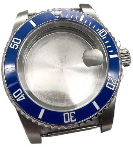 XTINKOPW 1 stück 40 MM Uhrengehäuse for Miyota 8215 8205 8200 for 2813 3804 ETA 2836 2834 Uhrwerk Saphirglas Reparaturteil(Blue)