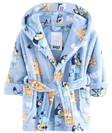 NEXT Mädchen Lizenzierter Morgenmantel aus Fleece, Bluey Blau 110-116