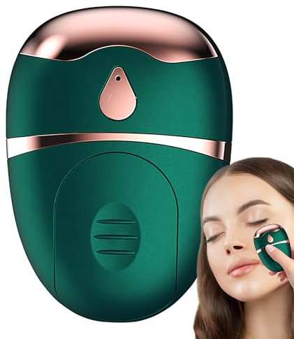 Máscara de calentamiento para los ojos – aparato de masaje facial antiestrés – cuidado facial portátil descansante de 2 velocidades, vibración, herramienta de belleza, elevador, spa calmante bolsillos