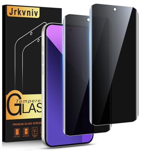 Jrkvniv Protector Pantalla Privacidad para Xiaomi Redmi Note 13 Pro Plus/Pro+ 5G Cristal Templado Antiespia Protectora Vidrio Película Dureza 9H Antiarañazos Sin Burbujas Privacy Protection,2 Piezas