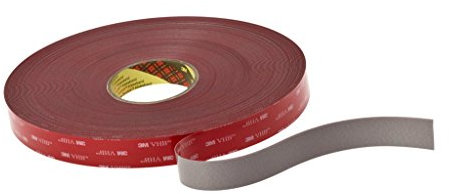 3M Nastro di Montaggio 4956 P, 12 mm X 33 m, 1.6 mm, 6 Pezzi, Grigio