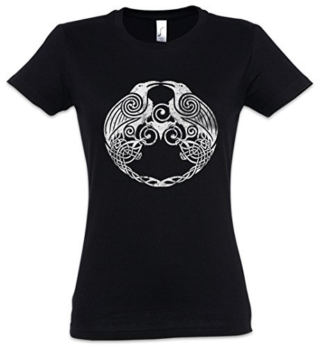 Urban Backwoods Hugin and Munin II Damen T-Shirt Schwarz Größe L