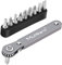 MULWARK 11pc 1/4 Mini Ratchet Wrench Close Quarters Pocket Screwdriver Set with High Torque & Low Profile- Micro Right Angle EDC Tool with 90 Degree Mini Offset Reversible Drive Handle& Multi Hex Bit