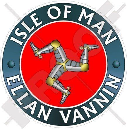 ISLE von MAN ELLAN VANNIN TT Rennen, Großbritannien UK 100mm Auto & Motorrad Aufkleber, Vinyl Sticker