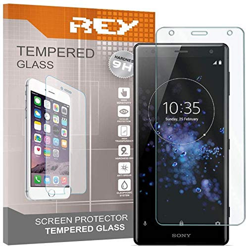 REY Pack 3X Bildschirmschutz aus gehärtetem Glas für Sony Xperia XZ2 COMPACT, Schutzfolie, Displayschutzfolie 9H+ Härte, Anti-Kratzen-Öl-Bläschen