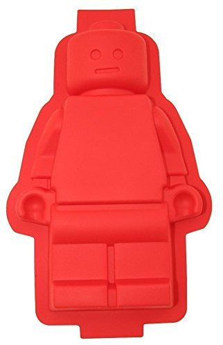 Cherion 1 große Roboter-Silikon-Kuchenform in Rot, niedliche Silikon-Kuchenform für alle, als Geschenk