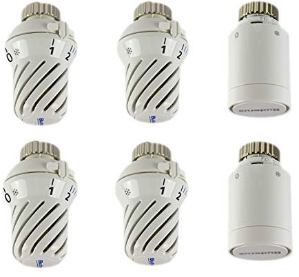 Thermostatkopf für Buderus Heizkörper alle Ausführungen (4. Typ BD1-W0 > Rohre unten. mit Null. Design 2)