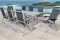 Kettler BasicPlus Esstischgarnitur, Silber, Alu/Textilene, Tisch 180/240x100cm, 8 Multipositionssessel