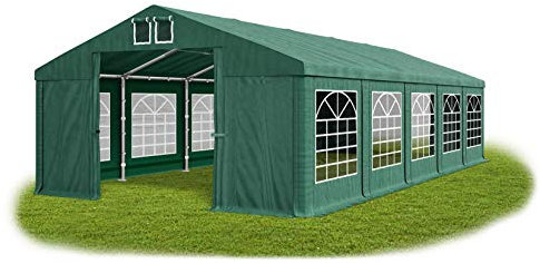 Partyzelt 5x10m wasserdicht dunkelgrün Zelt 560g/m² PVC Plane Hochwertigeszelt Gartenzelt Summer SD - Faltpavillon, Gartenpavillon, Pavillon, Lagerzelt, Gartenhaus, Zeltgarage - Garagenzelt