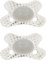Difrax Baby Schnuller 0-6 Monate Natural – Kirschform Nuckel - Silikon - BPA-frei - Gute Akzeptanz - Optimale Luftzufuhr – Schnuller Neugeborene – Glow in the Dark – 2 Stück