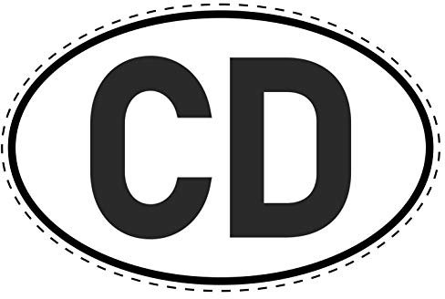 Generisch Aufkleber CD | Diplomatenkennzeichen für diplomatische Fahrzeuge | Diplomat | PKW | Auto | Sticker Autoaufkleber
