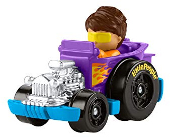 Fisher-Price Little People Wheelies Hot Rod GMJ23 Sammelauto, Violett und Blau