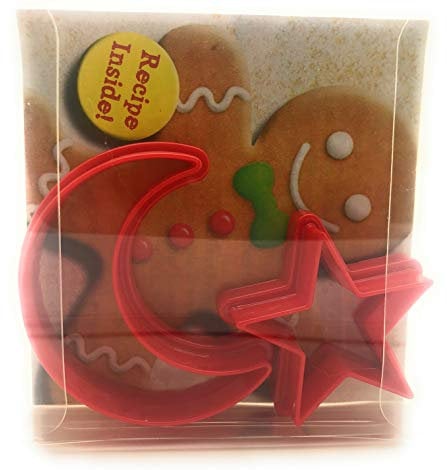 Night Sky Moon and Star Cookie Cutter Set of 2, Biscuit, Pastry, Fondant Clay Cutter