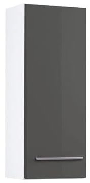 Held Möbel Bad Hängeschrank Parma in Hochglanz grau 25 cm breit