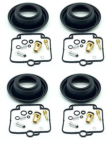 pour Suzuki Bandit 1200 GSF1200 GSF 1997-2000 Kit de réparation de carburateur de Reconstruction de la Chambre de Reconstruction de la Chambre Flottante Vavle Vavle Diaphragm 4 Ensembles
