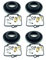 pour Suzuki Bandit 1200 GSF1200 GSF 1997-2000 Kit de réparation de carburateur de Reconstruction de la Chambre de Reconstruction de la Chambre Flottante Vavle Vavle Diaphragm 4 Ensembles