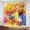 SMNVCKJ Pooh bär Verdunkelungsvorhang Wasserdichter Stoff Gardinen Für Kinderzimmer, 3D-Digitaldruck 100% Polyester (5,100 × 140CM)