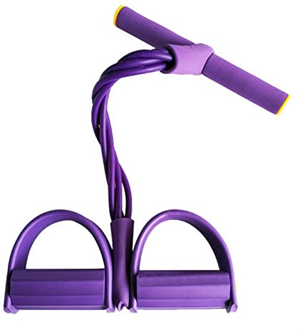 Corde de Tension Multifonctionnelle Exercice Home Fitness Band élastique for une formation d'exercice Fitness GUM 4 Tube Résistance Bands Pédal Pouvoir Équipement de formation ( Color : Purple )