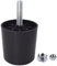 SKIR'CO Lot de 4 pieds de meubles en plastique noir - Hauteur : 50 mm - Rond - Diamètre : 50 mm - Avec boulons M8 - Pieds de canapé - Écrous inclus (4)