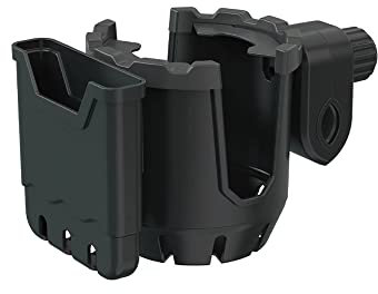 Bike Cup Holder, JOSON Bicycle Cup Holder, Stroller Cup Holder, 2 in 1 Universal Cup Phone Drink Holder Combo for Stroller, Bike, Scooter(Black)