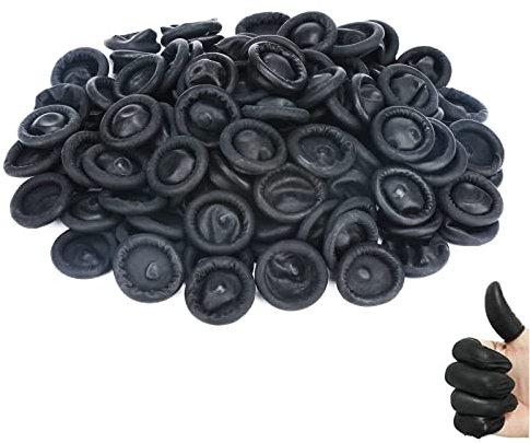 FLOTRUTE 250~350 PCS Doigtiers en Latex, Doigtiers Antistatiques, Housses de Protection des Doigts, Doigtiers Jetables en Latex Doigtiers en Latex Antistatiques, gardant Votre Pansement Sec et Propre