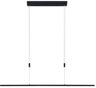 Lucande LED Stakato dimmbar (Modern) in Schwarz aus Metall (6 flammig,) Wohnzimmerleuchte