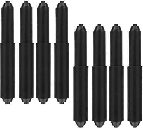 YINETTECH 8 Stück Toilettenpapierhalter Roller Ersatz Kunststoff Toilettenpapier Rahmen Federbelastete Einlage Spindel Zubehör für Home Toilette Schwarz