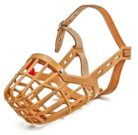 La zappa Maulkorb für mittelgroße und große Hunde aus Leder und Kunststoff (N.9)