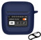 KNOXS Hülle für JBL Tour Pro 2, Weiches Silikon Stoßfeste Anti-Kratzer Schutzhülle mit Karabiner Kompatibel für JBL Tour Pro 2 (Blau)