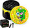 Herb Grinder Crusher | Metal Grinder| 4 Piece Grinder for Dry Herb | Metal Grinder with Pollen Catcher & Magnetic Lid & Cleaning Brush | 50mm Spice Grinder (Yellow)