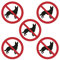 Kleberio® Selbstklebende Aufkleber - Hunde verboten - 10 cm 5 Stück Piktogramm wetterfest Sticker Tiere nicht erlaubt für Hunde Zugang verboten Hinweis für Sicherheit und Sauberkeit