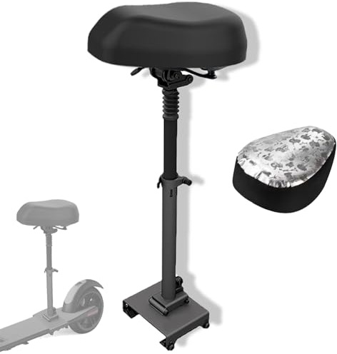 Felixstory Elektroroller-Sitzsattel mit wasserdichtem Kissenbezug für Ninebot ES1 ES2 E22 ES4/Xiaomi M365 Pro 1S/Aovopro ES80, verstellbarer faltbarer Sitz, bequem, stoßdämpfend, max. Sitzsattel