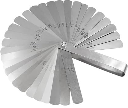 thirei Spessimetro, Spessimetri in Acciaio Inox, Spessimetro valvole, 65 Acciaio al Manganese, 0,02-1mm, per il Montaggio Meccanico