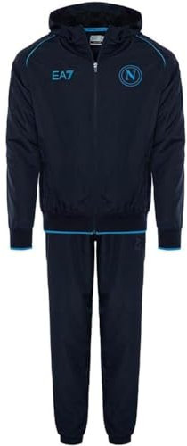 SSC NAPOLI Unisex Season 23/24 Tuta Estiva Con Cappuccio Overall, Marineblau, L