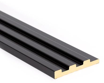 Abschlussleiste Desiwa 3er-Set in Schwarz (matt) 10,7x252 cm Akustikpaneele Wandverkleidung MDF
