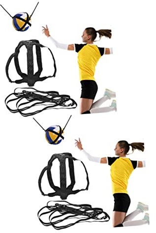 YARNOW 2juegos Entrenador De Voleibol Cuerda Elástica Para Mejora De Técnicas De Remate y Salto Para Entrenamientos Interiores y Exteriores