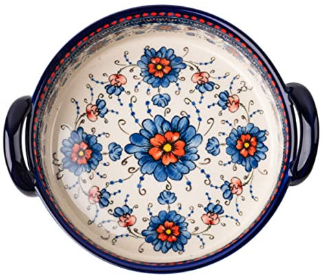 LIFKOME Ciotola Da Forno in Ceramica Manico Doppio Per Insalate E Noodles Istantanei Resistente Alle Alte Temperature