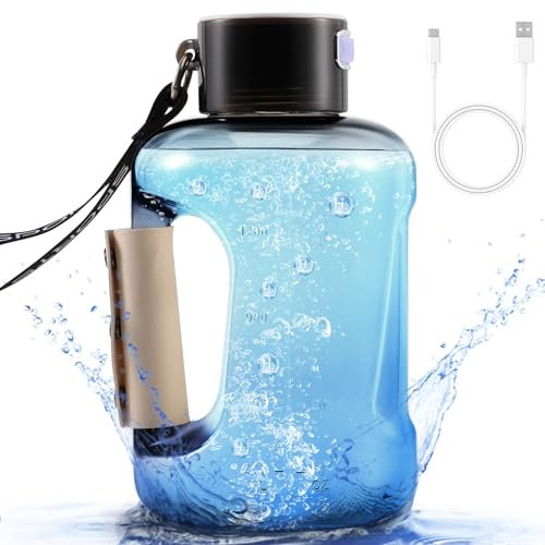 HuuppHip 1.5L high-Capacity Hydrogen Water Bottle with PEM and SPE Technology, Rechargeable Hydrogen Water Generator