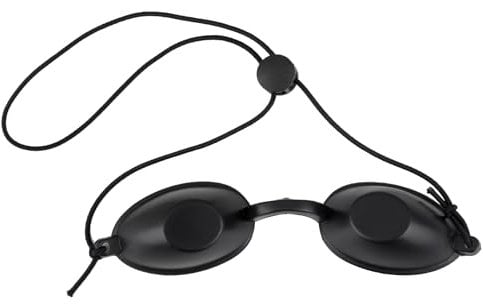 Infrarot-Schutzbrille für Solarium, Sicherheitsbrille mit UV-Schutz, ergonomisches Design, elastisches Band, verstellbar, geeignet für Schönheitsbehandlungen und Bräunungsschutz im Freien