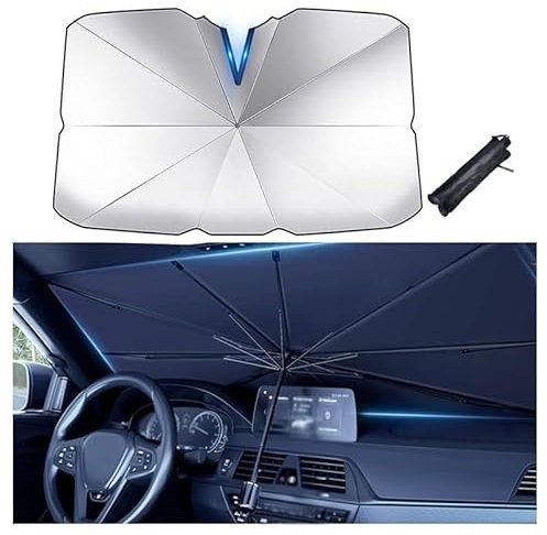 MMHGFIR Pare-Soleil de Pare-Brise Avant de Voiture, pour Renault Scenic 4 IV | Grand Scenic 2016-2022 2023 Pliable Isolation Thermique Couverture,360° Protection UV Parasol Voiture Isolation