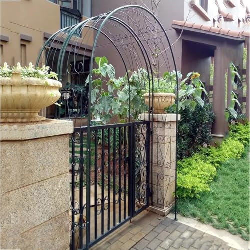 Gartenbogen Rosenbogen Aus Metall Hochzeitsbogen Für Kletterpflanzen Und Rosen Pergola Blumen Rankhilfe Hochzeit Deko Rosengestell Wetterfest Witterungsbeständigkeit stabil W×H 1.5x2.5m(Color:White)