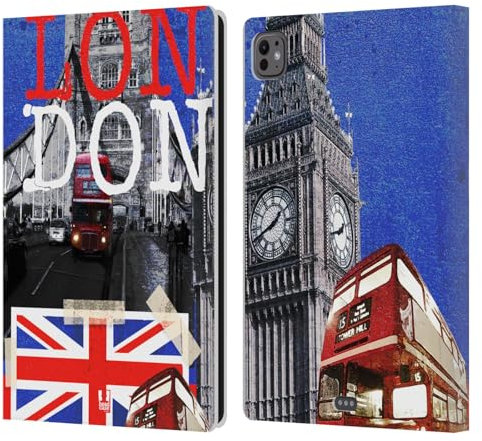 Head Case Designs Cima I Love London Custodia Portafoglio in Pelle Compatibile con Apple iPad PRO 11 M4/M5 2024/2025