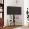 Buzaza Meuble TV d'angle 3 Niveaux pour 32-70 Pouces Noir et argenté,Meuble TV,Table Basse Salon Meuble TV,Table Basse LED Couleurs