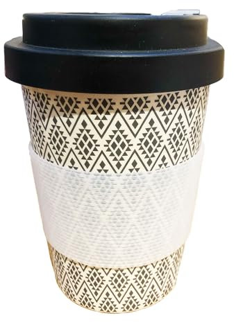 Beyond Happy 400ml/14oz Reusable Travel Mug: Stylish BPA-Free Eco-Friendly Dishwasher Safe Mug