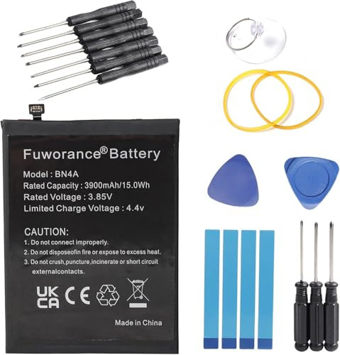 Fuworance 3900mAh 3.85V BN4A Replacement Battery Compatible with Xiaomi Note 7, Compatible with Redmi Note 7 Pro M1901F7G, M1901F7H, M1901F7I, M1901F7S with Repair Tool