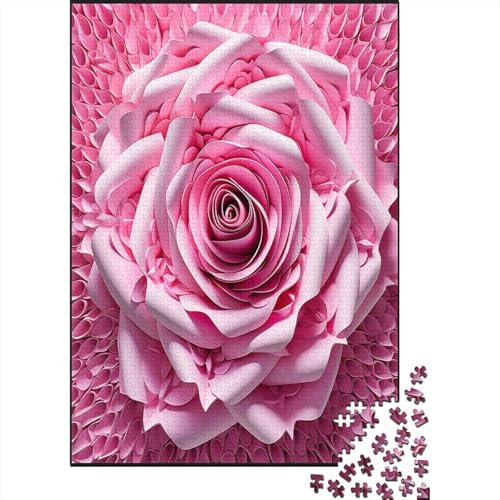 Rosa Rose Puzzlespiel 1000 Teile Erwachsene -Puzzle 1000 Stück Spiel Puzzles Für Erwachsene Kinder Puzzle Erwachsenen Puzzlespiel Puzzel 1000pcs (75x50cm)