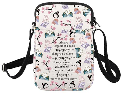 Prinzessinnen-Crossbody-Tasche, Mulans-Fans, Geschenk, Prinzessinnen-Film, inspirierende Geschenke, Handy-Geldbörse mit verstellbarem Riemen, 241119 Princess C, medium
