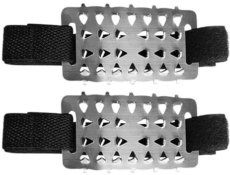 Tacchetti da ghiaccio con suola intermedia - Ramponi antiscivolo Tacchetti da ghiaccio, Tacchetti da trazione antiscivolo per neve e ghiaccio, Chiodi per scarpe con intersuola in acciaio inossidabile,